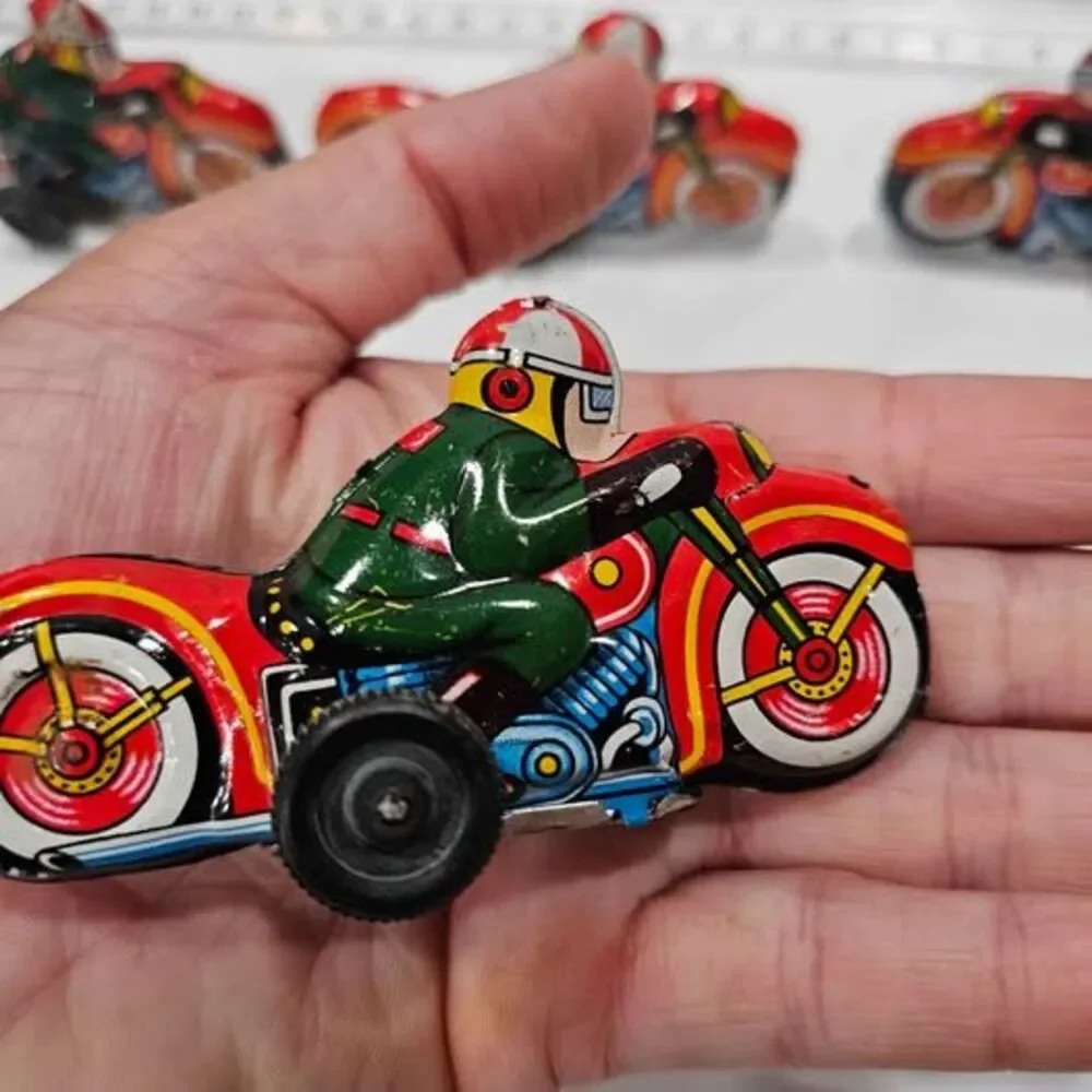 Vintage Tin litho Toy Motorcycles Set of 4 Made in Japan #18's